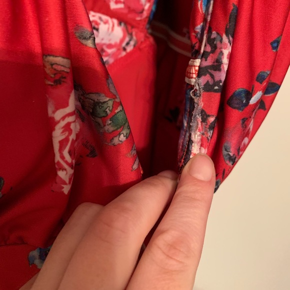 ModCloth Red Floral One-Piece Swimsuit - Size 2X - Stunning Design! - Picture 6 of 10